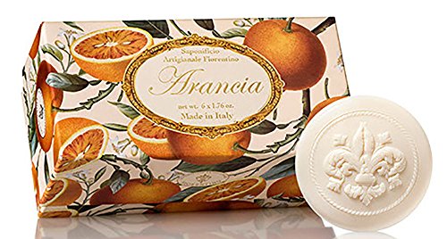 Saponificio Artigianale Fiorentino Arancia (Orange) Set Of 6-1.76 Oz Round Soaps From Italy