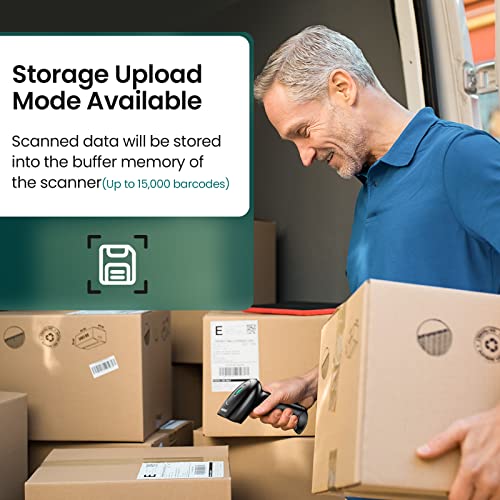 Barcode Scanner, Anyeast Bluetooth And Wireless Barcode Scanner With Stand, 1D 2D Qr Code Scanner Work With Android, Ios, Windows, Mac, Usb Bar Code Reader Scanner For Supermarket Warehouse Library #TOP5