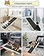 TINMAGI Hunderampe,Hundetreppe aus Holz,Tragbare Katzen Rampe für Bett Sofa, 4 Höhenverstellbare von 25CM bis 48CM mit Rutschfester Trittmatte, Hölzerne Haustierrampe Klappbar für Bett Oder Sofa