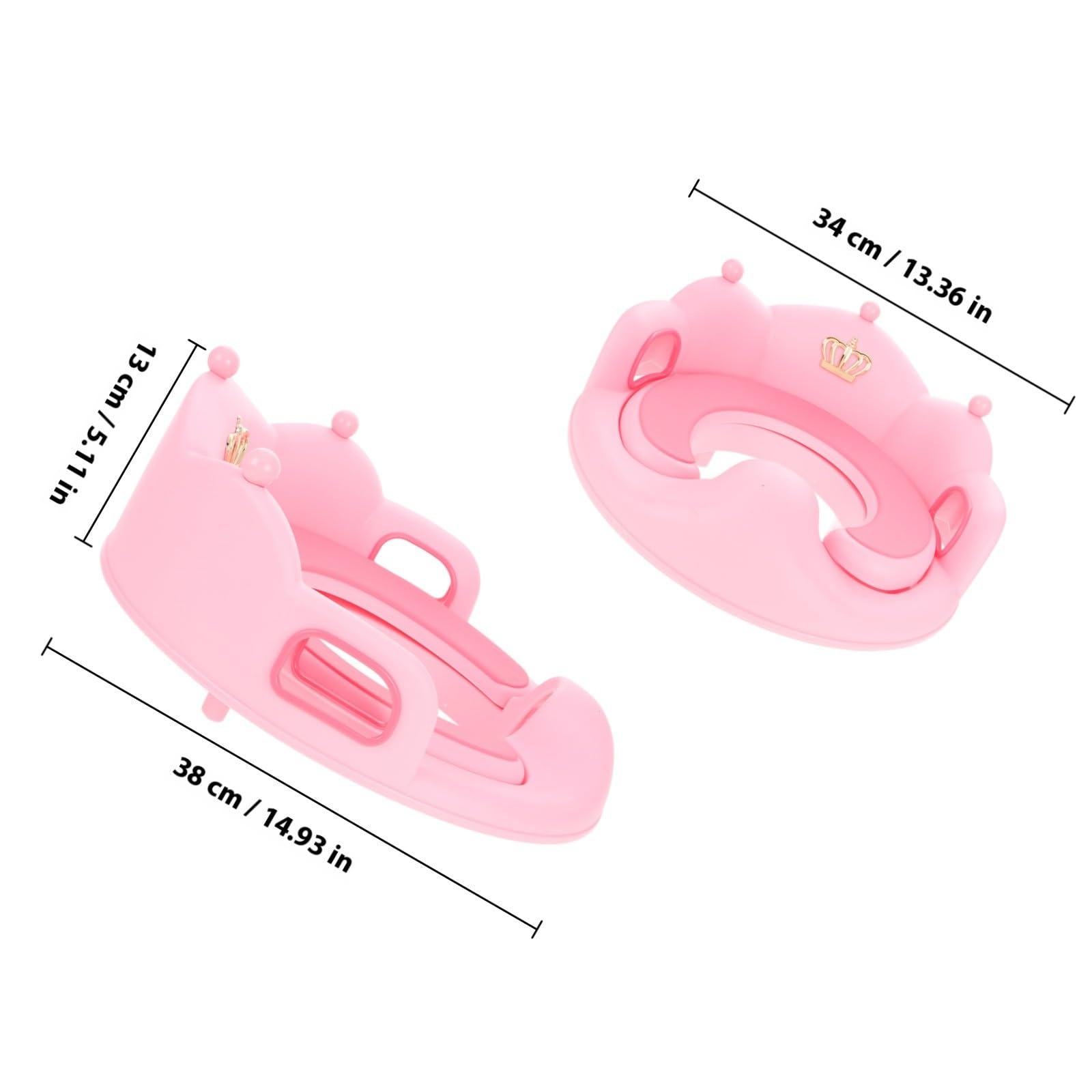Toilettensitz für Töpfchentraining mit Abnehmbarem Weichem Kissen und Rutschfestem Design Kleinkindersitz für Jungen und Mädchen in Rosa mit Stabilem Griff und Rückenlehne