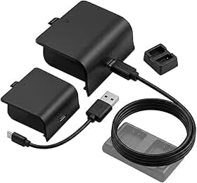Kit Bateria Recarregável Charge & Play para Controle Sem Fio Xbox One, Íon de Lítio, com Cabo USB