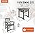 VEVOR Outdoor HIPS Patio Dining Set, 5 Pieces Patio Table and Chairs Set, All Weather Garden Square Furniture Table Sets, Patio Conversation Set, for Lawn, Deck, Backyard, Poolside, Light Gray