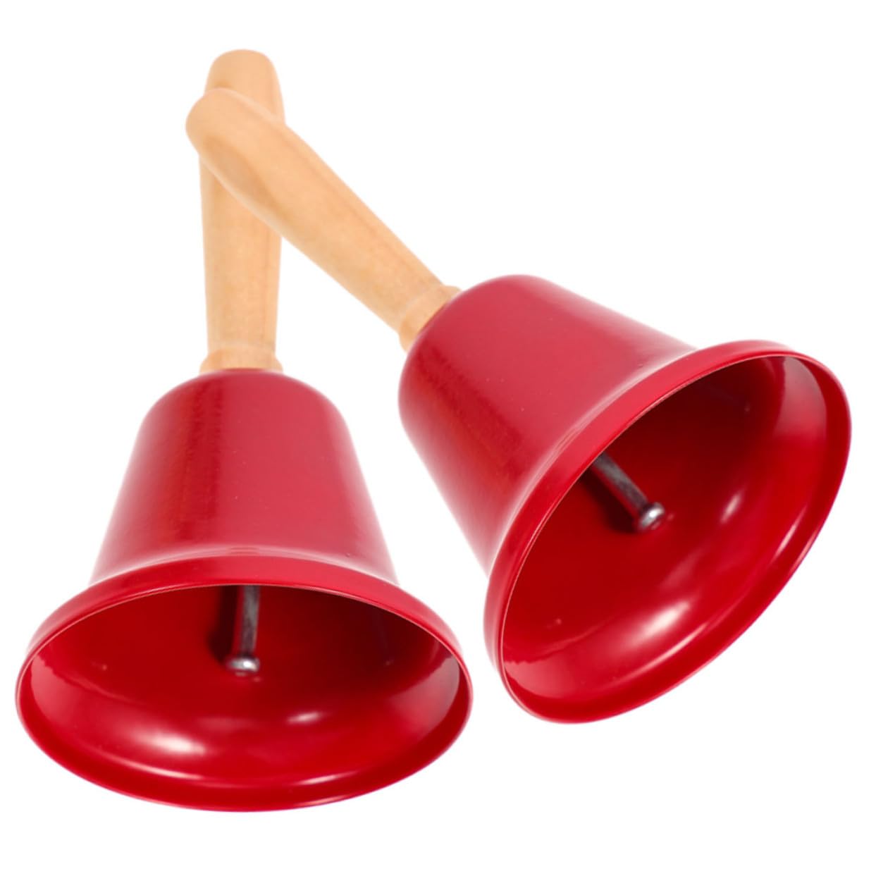 2pcs Metal Iron Bell Christmas Party Handbell Retro Call Bell for Restaurant Service Bar as Kitchen Accessories for Christmas Party Decorations