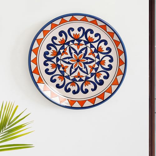 Image of ExclusiveLane 'Star Light' Ceramic Decorative Wall Plates Decor Hanging For Living Room Home Decoration Items (10 Inch, Handpainted)