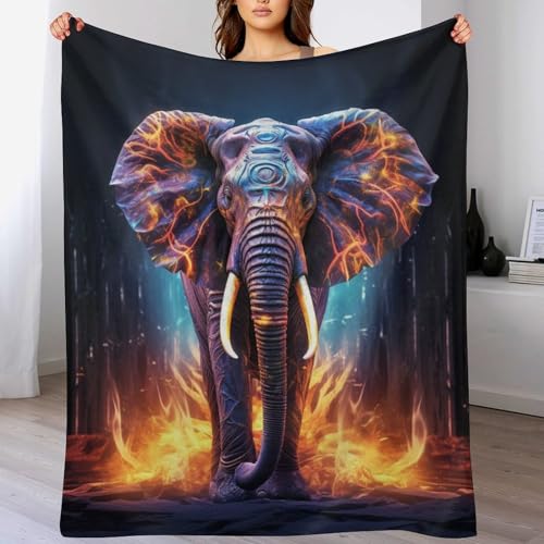 Couverture en flannel éléphant de qualité supérieure et pelucheuse