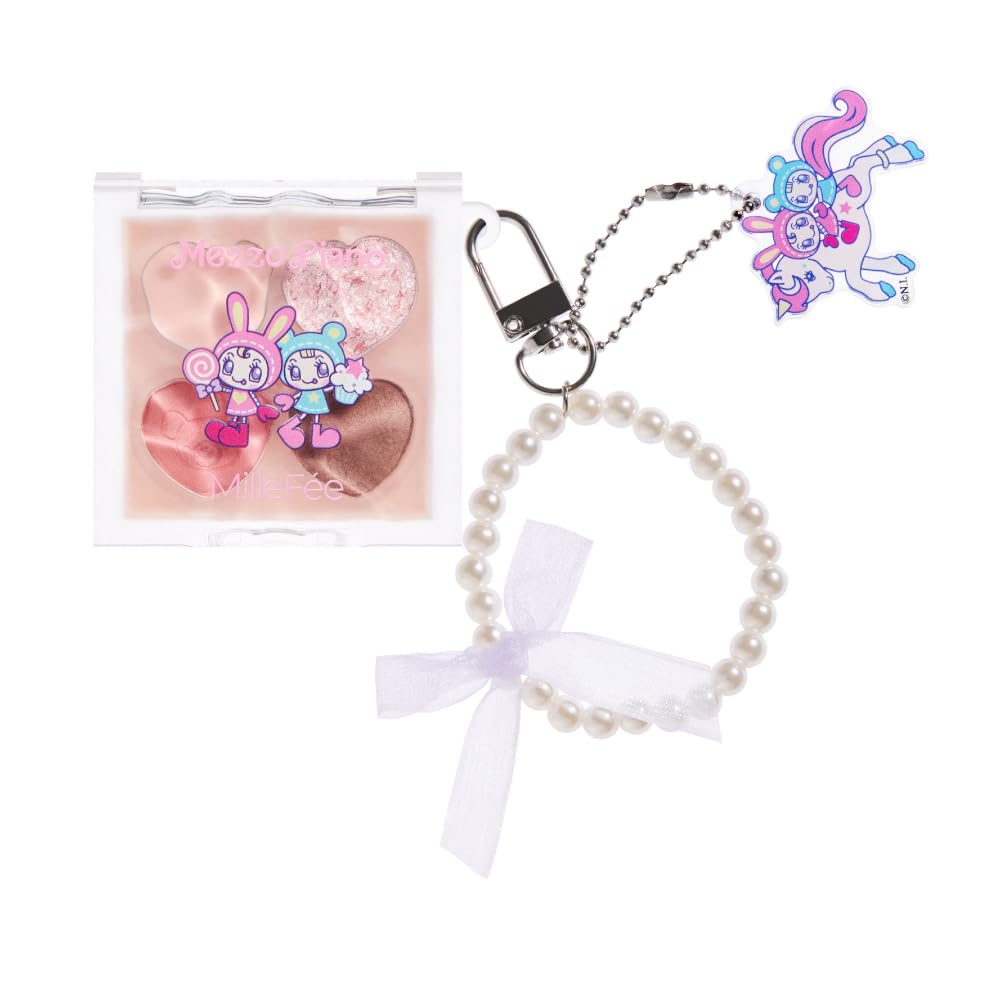 ミルフィー ぷくぷく涙袋パレット メゾピアノ N02 ストロベリーピンク アイシャドウ 影用 コンシーラー クリームライナー ラメ グリッター イエベ ブルベ ナルミヤ べリエちゃん ブルーべリエちゃん