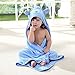 Baby Hooded Towel with Bear Ear- Soft and Thick 100% Cotton Bath Set for Girls, Boys, Infant ad Toddler, Good Choice (Blue)