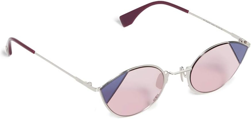 Women's Narrow Cat Eye Sunglasses, Pink/Blue, One Size