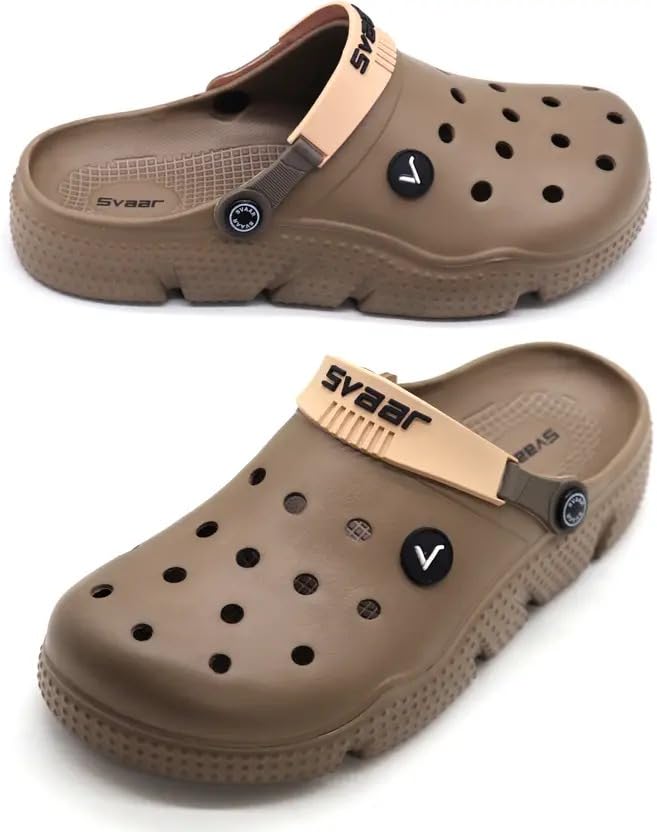 Image of SVAAR Men's Designer Clogs || Sandals with Adjustable Back Strap for Men