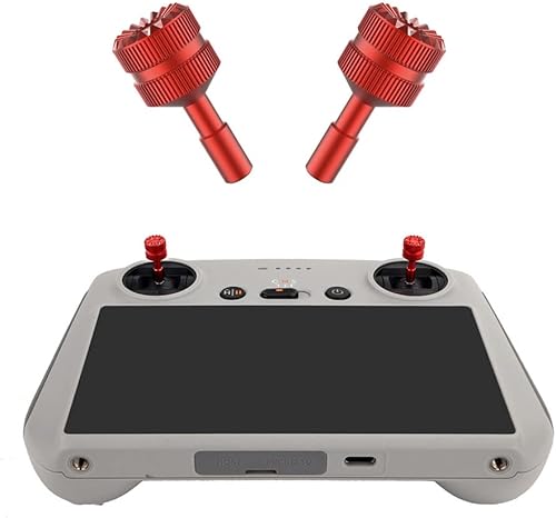 Mini 3 Pro Palillos de control de aleación de aluminio Pulgar Rocker Joysticks para DJI RCDJI Mini 3 Pro Controlador Accesorios (Rojo)