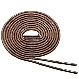 Birch’s 3/32”(2.4 mm) Thin Premium Round Waxed Dress Shoelaces (30' (76 cm) - M, LIGHT BROWN)