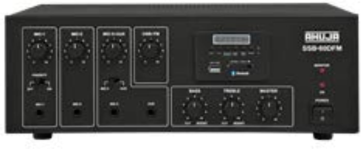 Ahuja Amplifier SSB-80DFM with USB, SD Card,Bluetooth, and FM INPUTS, Black