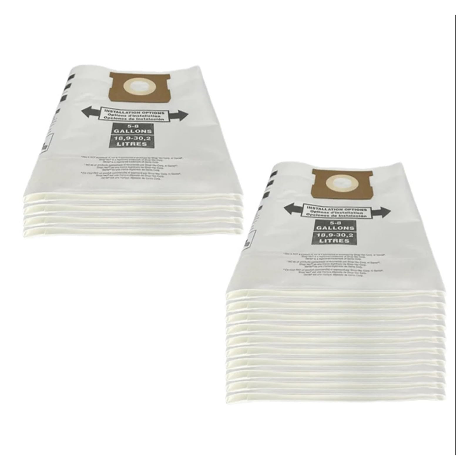 Bolsas universales for aspiradoras de 5 a 8 galones (14 unidades)