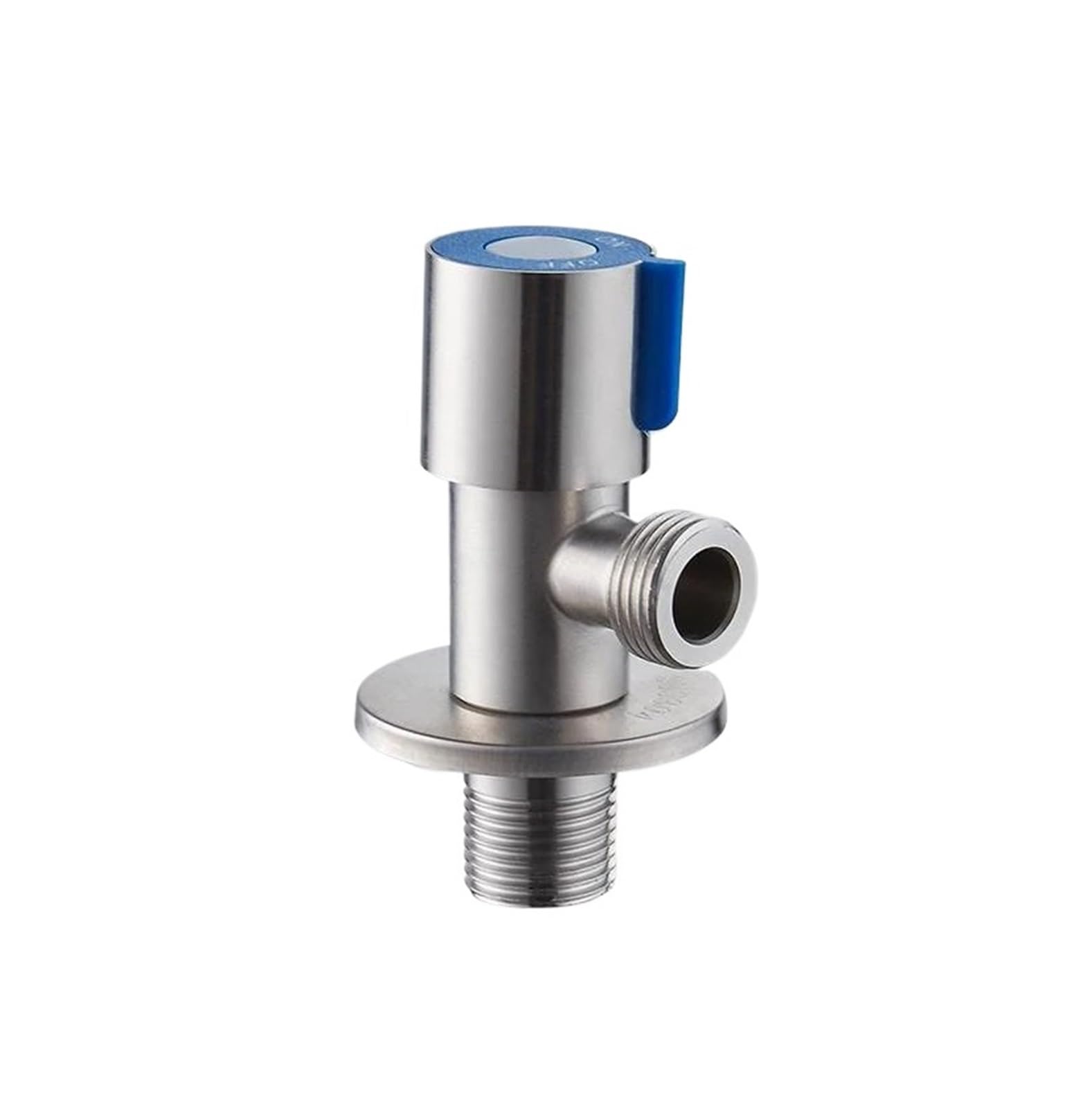 Bnjlsdatwr Blu Valve， Stainless Steel Angle Valve G1/2 Water Inlet Drawing Finished Heater Hot And Cold Bathroom Toilet Accessories(Blu)(Blu)