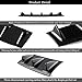 LOCEN Universal Rear Chassis Diffuser Bumper 7 Shark Fin Wing with Spoiler Reduce Driving Noise for BMW Jeep - Carbon Fiber