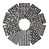 Face Paint Stencils for Kids(220 Designs) - Reusable,Soft & Easy to Stick Down,Tattoo Stencils,Glitter Temporary Tattoos for Kids Adults Teenager,Great for Birthday School Carnival Halloween Christmas