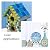 252Pcs Mixed Color Mosaic Tiles Square Glass Tiles Shine Crystal Mosaic Glass Pieces for Home Decoration or DIY Crafts