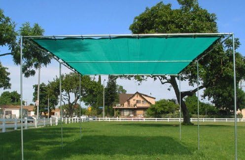 8'X16' (Green) Heavy Duty Mesh Tarp Net Sail Sun Shade Awning and Fence Screen Patio and Canopy Cover