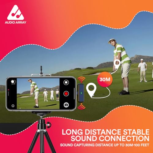 Image of Audio Array Solo Wireless Lapel Over Ear Mic|in-Built ANC,Plug N Play,LongBattery Life,Ultra-Low Latency,Upto 30M Range|Compatible with iPhone&Android|Vlogging,Streaming,Teaching,YouTube,Black|AM-W16
