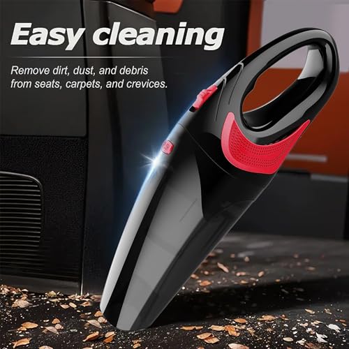 Image of KP-CVC10 4500PA Car Vacuum Cleaner | 2-in-1 Wet Dry Portable 12V Handheld Vacuum | Strong Suction, HEPA Filter, Nozzle Tools for Car Cleaning