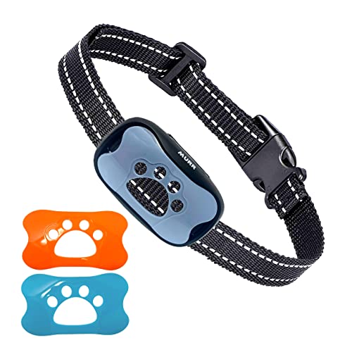 Murr Anti Bark Collar for Dogs No Barking Collar with Vibration & Sound Waterproof & Adjustable Training Collar for Small Medium & Large Dogs Battery Included