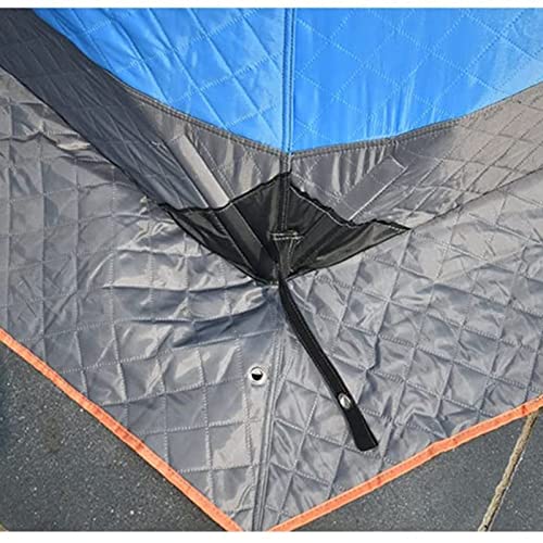 Scycgwj Pop-Up Insulated Ice Fishing Shelter Tent Portable Angler Ice Thermal Hub Shelter Fishing Tent With Carrying Bag, Ice Anchors, Tie-Down Ropes #TOP3