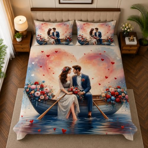 Image of 7D Digital Printed King Size Bedsheet | 240TC Premium Cotton Feel Microfiber with 2 Pillow Covers | Soft Breathable & Wrinkle Free Bedding Set | (Graphic7d, King Size-225x250CM)