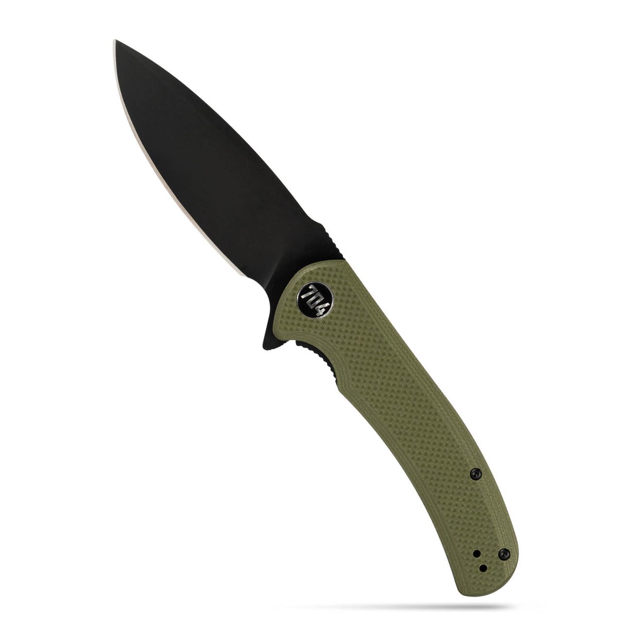 704 Gear Urban Ranger EDC Folding Pocket Knife | Full Size 3.74" Blade, D2 Steel, G10 Handle, Reversible Pocket Clip | Olive Drab Green
