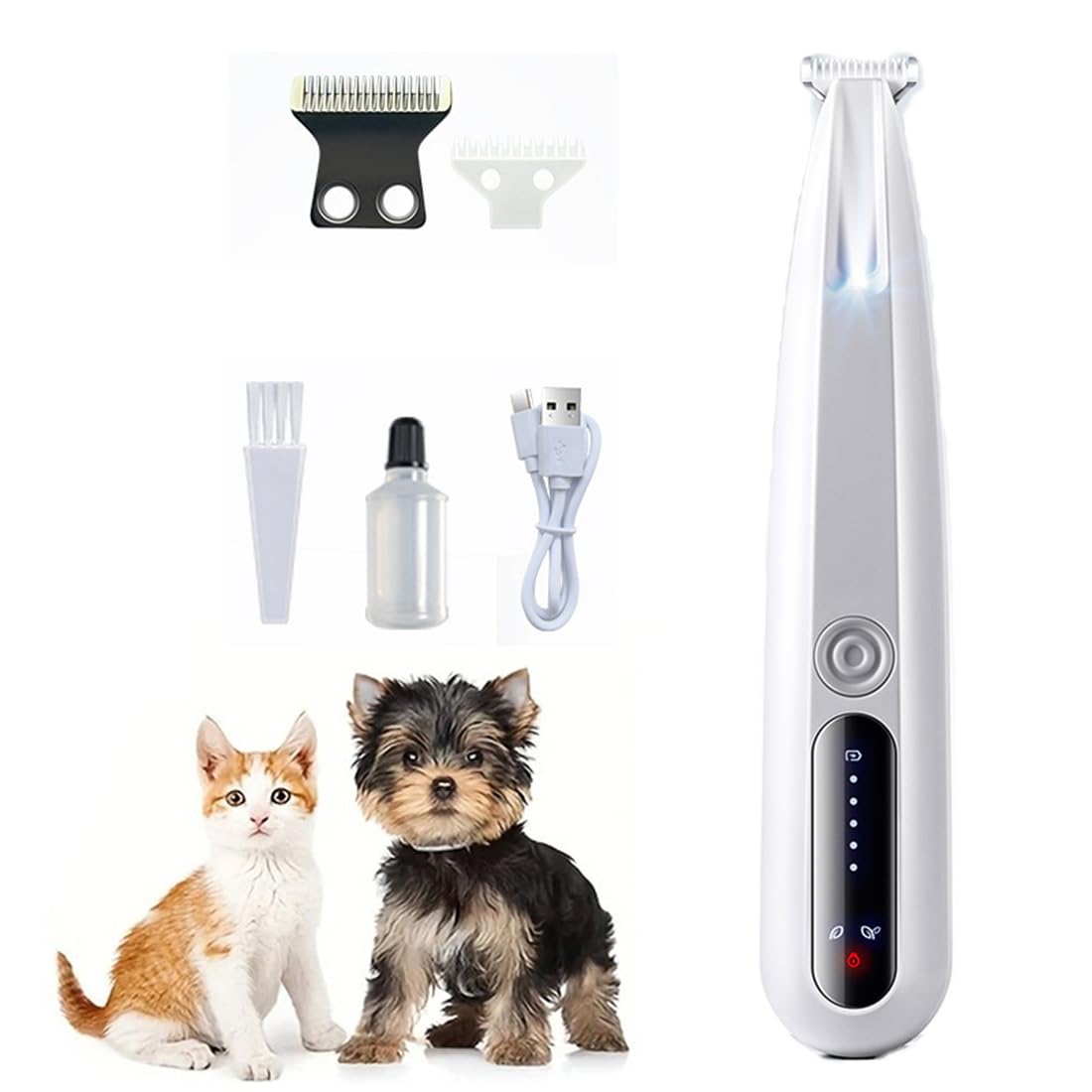 Tondeuse Silencieuse pour Chats – Hypoallergénique, Rechargeable Sans Fil, Précision Coussinets & Poils Emmêlés, Toilettage Professionnel Anti-Stress
