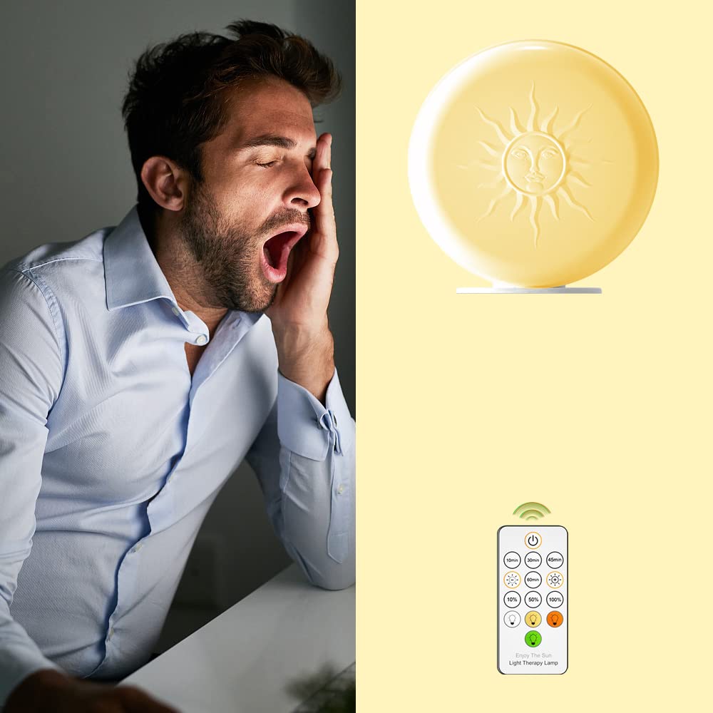 lampada diurna,10.000Lux,Lampada Naturale Alla Luce solare,Con Timer,Telecomando