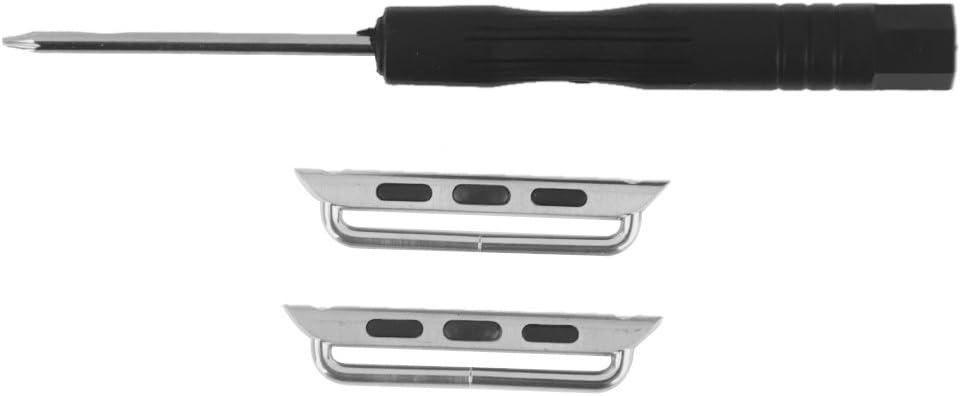 Moxic Set Of 2PCS Watch Band Adapter Connection For Apple Watch With Screwdriver Tool 38mm Silver