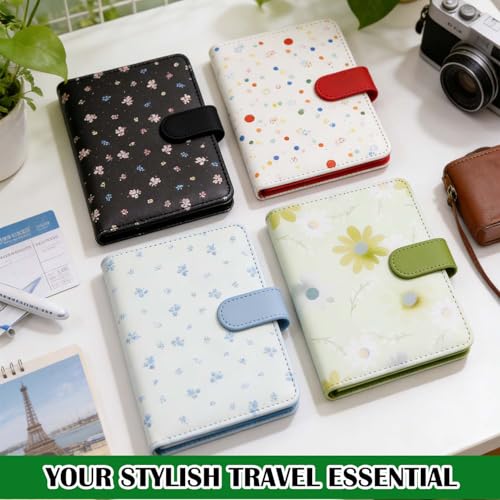 Image of Melsbrinna Rfid Passport Holder for Travel women /Men, Cute Passport Wallet Rfid Blocking Card Slots, Rfid Passport Cover /CaseTravel Wallet, Passport Book Holder (1, floral green a)