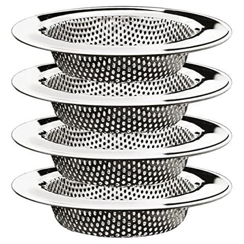 Seatery 4PCS Kitchen Sink Strainers, Sink Drain Filter, Sink Basket Strainer, 4.5 Inch Stainless Steel Sink Drain Strainer, Food Scraps Catcher for Kitchen Cover