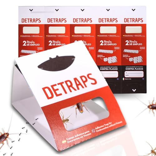 DETRAPS Premium Schabenfalle – 15x Kakerlakenfalle mit Lockstoff-Effekt – Giftfrei & Biozidfrei Klebefallen – Insektenfalle für Zuhause, Keller & Garage – Ideal für Monitoring & Befallskontrolle