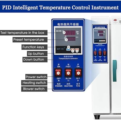 220V Vacuum Drying Oven, 16L Constant Temperature Blast Oven for Labs, Steel Plate Powder Coating, Adjustable 5-300°C, Efficient Drying with Controllable Instruments
