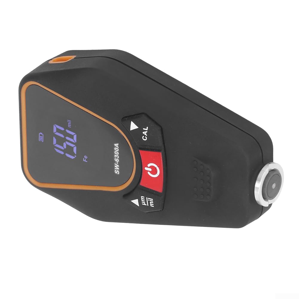 Medidor de espesor de revestimiento digital SW-6300A Inspector de película de pintura magnético y medidor de corriente de Foucault 0-1200um para pruebas de análisis de superficie