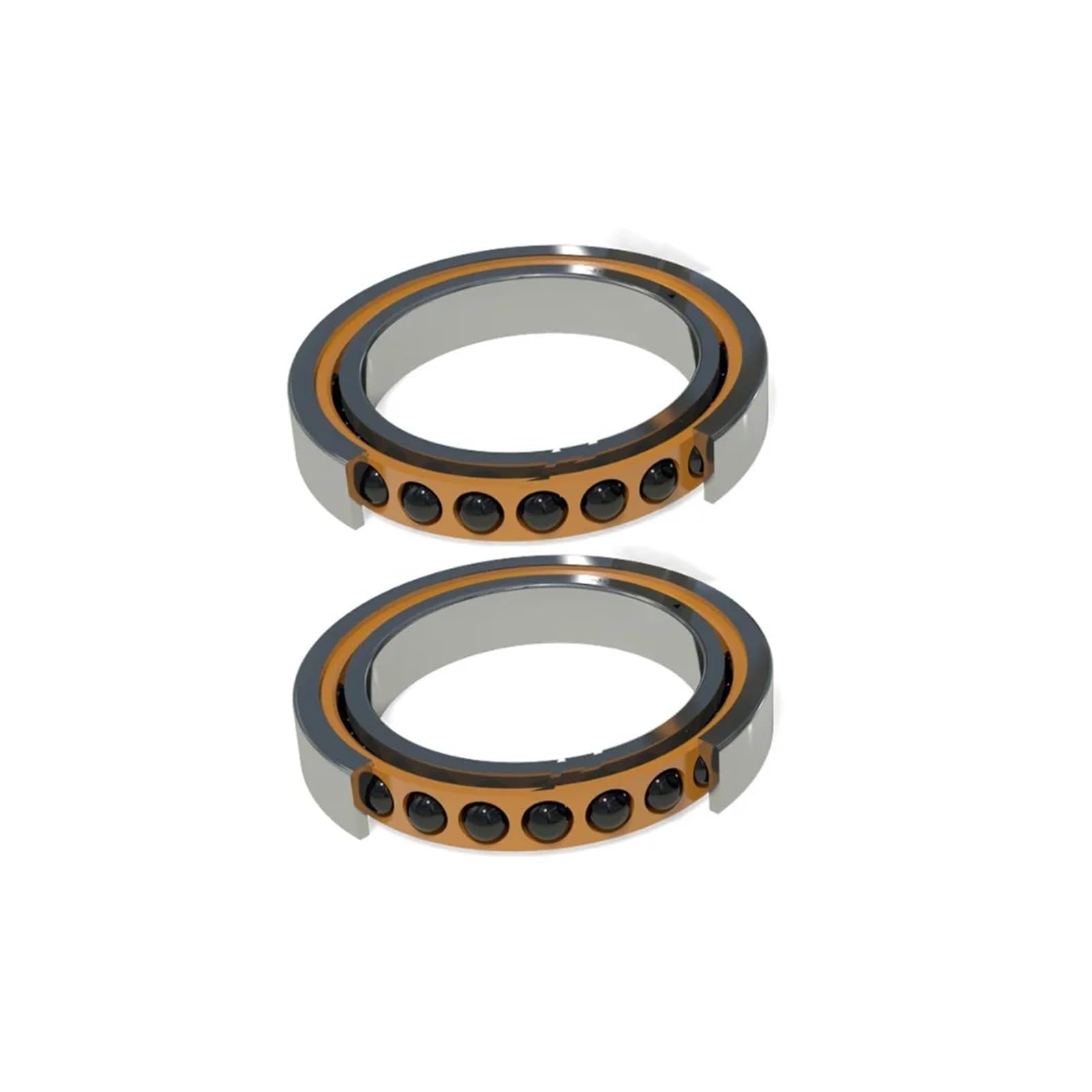 XRKJKQIDG 1pair 7005C HQ1 25x47x12 Angular Contact Bearings Spindle ABEC-7 SI3N4 Ceramic Ball(7005C HQ1 P4A DT)