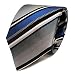 Produktbild TigerTie Designer Krawatte - Tie Binder blau silber grau weiss schwarz gestreift