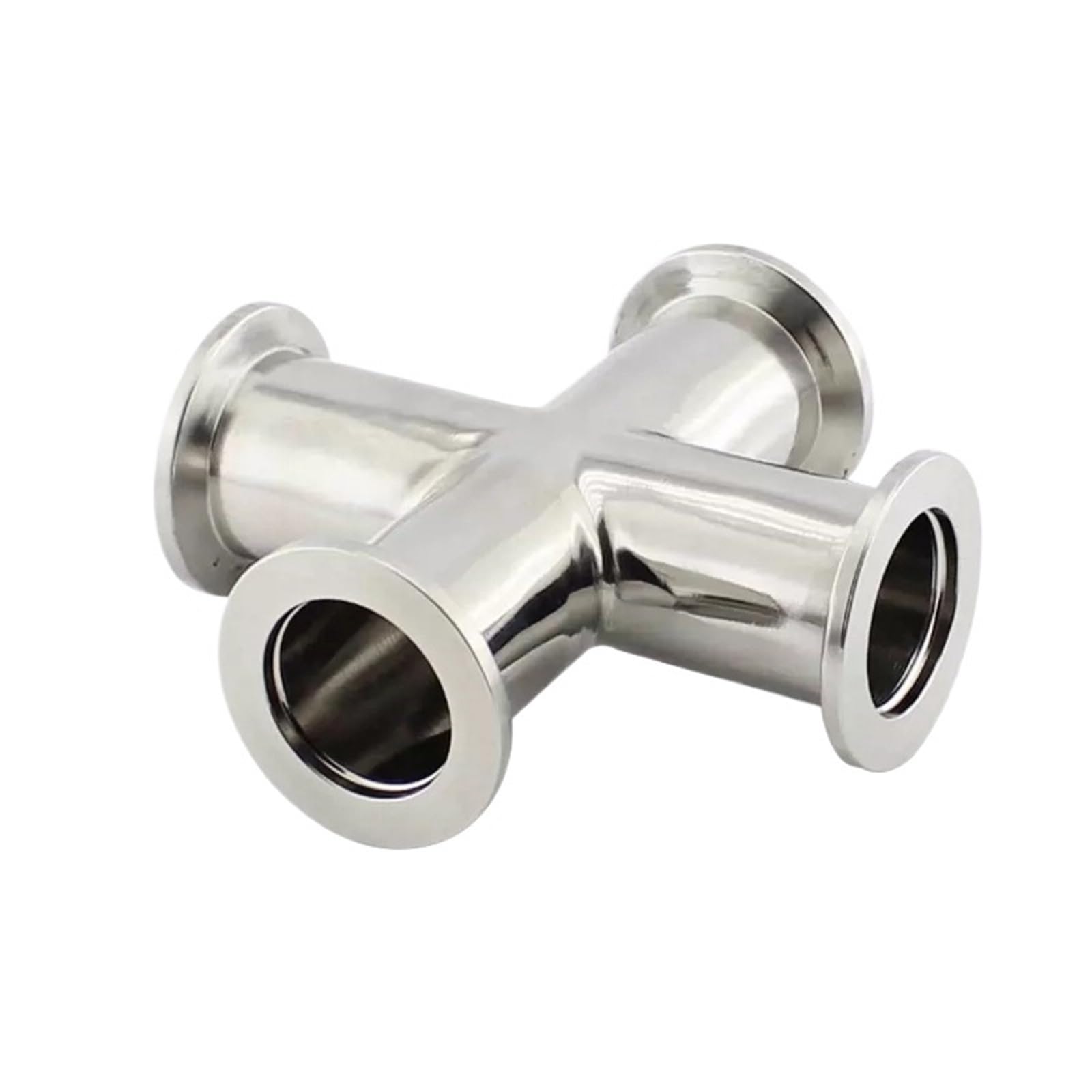 Tuyau à 4 voies KF25 anti-fuite tube à bride croisée sous vide égal SS304