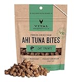 Vital Essentials Ahi Tuna Bites Cat Treats, 1.1 oz | Freeze-Dried Raw | Single Protein | Grain Free, Gluten Free, Filler Free
