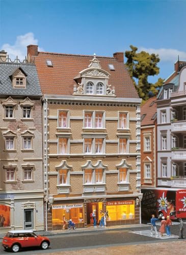 FALLER 130448 - Stadthaus „Allianz“ + „Tee & Gewürze“, 27.5 x 5.4 x 39 cm, Braun