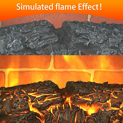 Winado Electric Fireplace, 18” Stove Heater with Realistic Flame, Adjustable Heating Mode, CSA Certified - Overheating Safety Protection for Living Room& Bedroom& Office, 120V 1400W, Black - Image 3