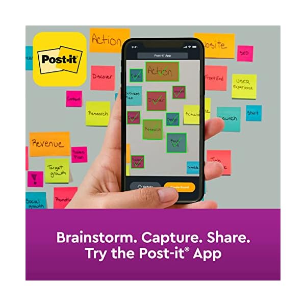 Post-it Super Sticky Notes, 2x Sticking Power, 3" x 3", Miami Collection, 12 Pads per Pack, 90 Sheets – Bild 8