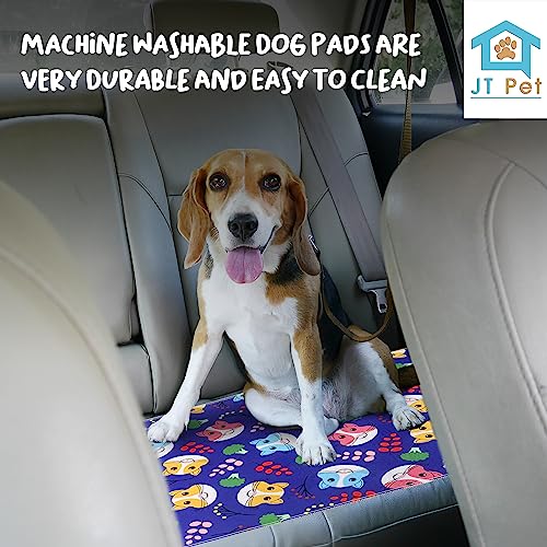 Image of Guinea Pig Cage Liner - Pack of 4 Washable Pee Pads for Dogs, Smooth Fleece Guinea Pig Bedding for Cage & Crates, Reusable & Waterproof Puppy Pee Pads - 47x24 Inches, Green Purple Piggies
