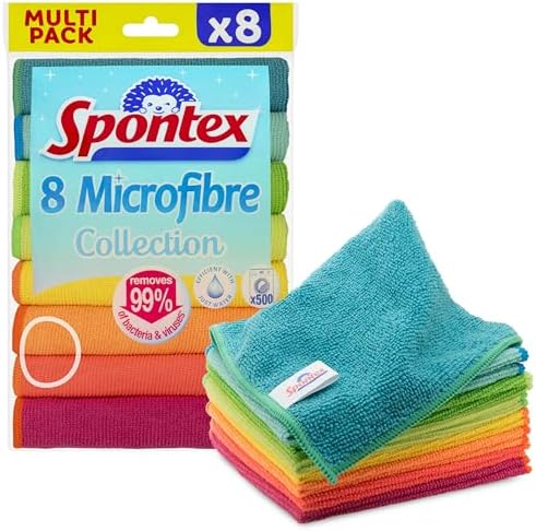Spontex Microfibre Collection | Microfibres Multi-usages | 8 Chif...