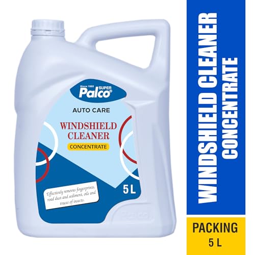 Image of PALCO Car Windshield Cleaner Liquid Concentrate 5 Litre (Pack of 1) Windshield Washer Fluid for Car for Streak Free Glass Finish with Car Wiper Liquid (Add 50ml in 2L Water in Windshield Tank)
