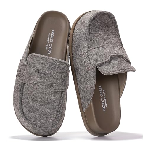 Image of Project Cloud 100% Genuine Leather Womens Clogs - Plush & Soft Insole with Arch Support Non Slip Mules & Clogs for Women Footwear - Water Resistant Women Shoes (Foamy)