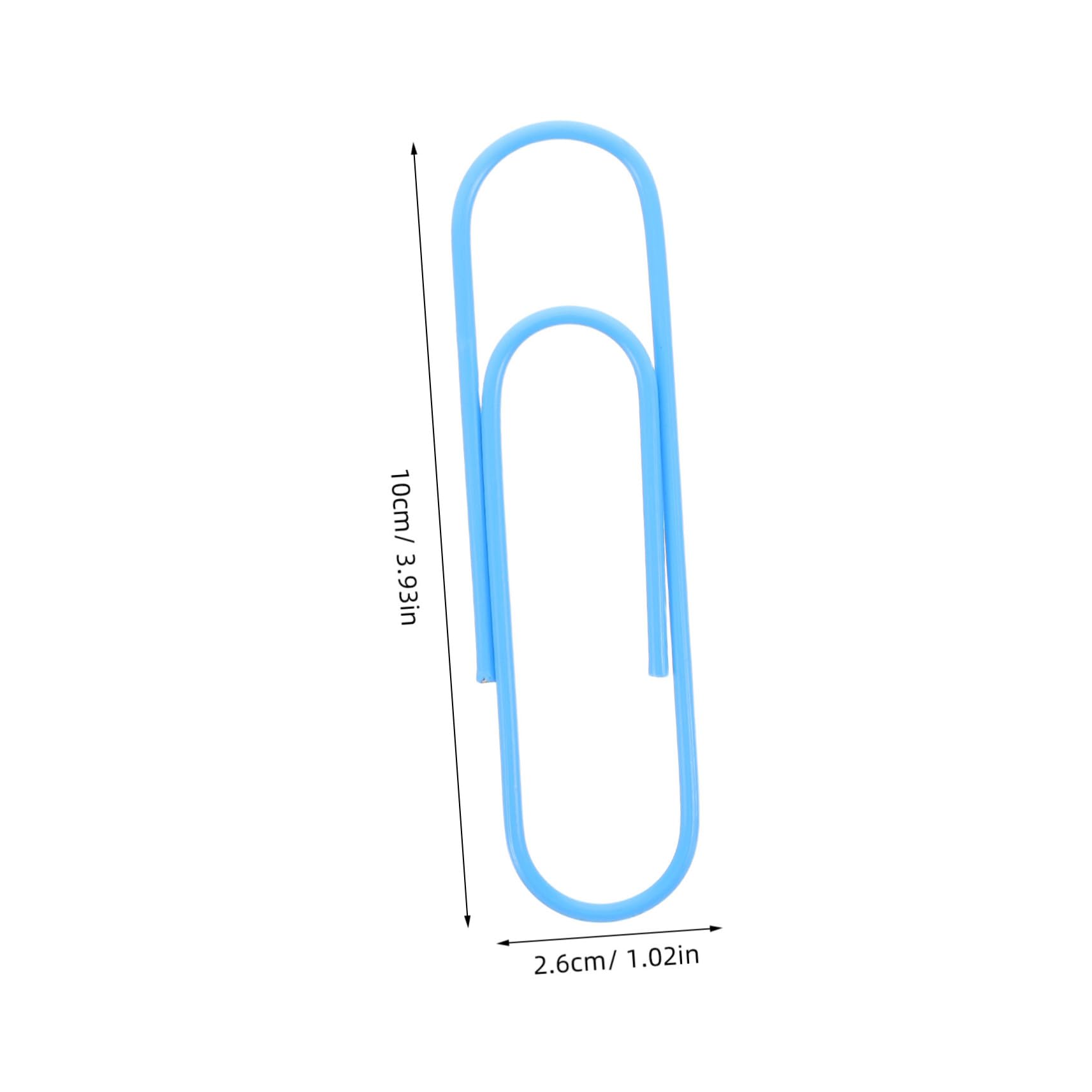 Graffette da Ufficio 100 Pezzi Blu in Metallo e Plastica | 10cm Formato Jumbo, Riutilizzabili e Portatili, per Scuola e Organizzazione Documenti