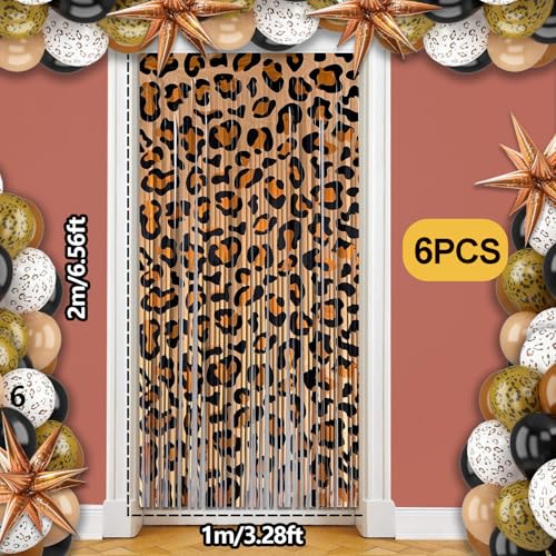 Cortinas Franja Metalizadas Animal Print 2 Pack 100x200 cm miniatura 3