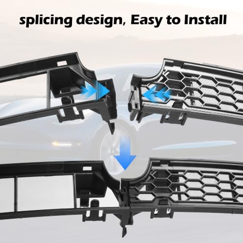 Image of Front Grill for Model 3 Highland 2026 Mesh Grille Accessories | Air Inlet Vent Grille Cover Replacement With Screen Debris Guard /Leaf & Debris Protection Accessories